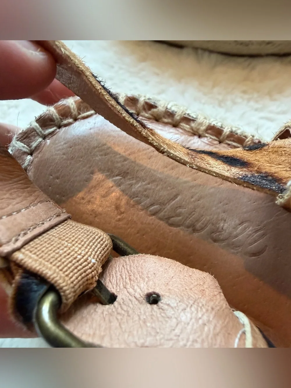 Madewell | EUC - Malia Espadrille Sandal - Leopard Calf Hair - Size 8.5